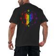 Rainbow Book With Stars And Moon Phases Gay Pride LGBT Men's Back Print T-Shirt Rainbow Book With Stars And Moon Phases Gay Pride LGBT Men's Back Print T-Shirt
