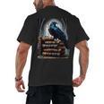 Raven On A Stack Of Books Wisdom Of Odin Men's Back Print T-Shirt