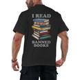 I Read Banned Books Bookworm Men's Back Print T-Shirt