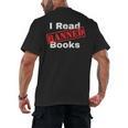 I Read Banned Books Censored Red Stamp Reading Librarian Men's Back Print T-Shirt I Read Banned Books Censored Red Stamp Reading Librarian Men's Back Print T-Shirt
