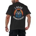 I Read Banned Books For Men Women Cat Banned Books Men's Back Print T-Shirt