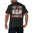 Read More Books Ghosts Reading Book Teacher Halloween Men's Back Print T-Shirt