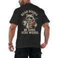 Read Books Be Kind Stay Weird Raccoon Coffee Lover Reading Men's Back Print T-Shirt
