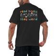 Read Books Stay Weird Sign Language ASL Teacher Book Lover Men's Back Print T-Shirt