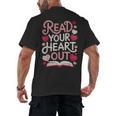 Read Your Cute Heart Out Teacher Librarian Love Reading Book Men's Back Print T-Shirt Read Your Cute Heart Out Teacher Librarian Love Reading Book Men's Back Print T-Shirt