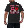 Read Your Heart Out Cute Reading Book Lover Men's Back Print T-Shirt Read Your Heart Out Cute Reading Book Lover Men's Back Print T-Shirt