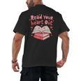 Read Your Heart Out Teacher Valentines Day Book Lover Men's Back Print T-Shirt