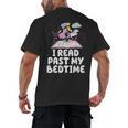 I Read Past My Bedtime Reading Unicorn Book Lover Men's Back Print T-Shirt I Read Past My Bedtime Reading Unicorn Book Lover Men's Back Print T-Shirt