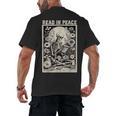 Read In Peace Skeleton Book Lover Bookworm Book Men's Back Print T-Shirt