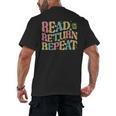 Read Return Repeat Read Reading Book Librarian Men Women Men's Back Print T-Shirt