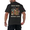Read More Worry Less Book Lovers Motivational Quote Bookish Men's Back Print T-Shirt Read More Worry Less Book Lovers Motivational Quote Bookish Men's Back Print T-Shirt