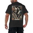 The Reader Tarot Card Skeleton Reading Book Bookworm Bookish Men's Back Print T-Shirt