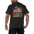 Readers Are Leaders Motivational Reading Book Quote Men's Back Print T-Shirt
