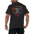 Readers Are Leaders Reading Teacher Women Kids Book Lovers Men's Back Print T-Shirt Readers Are Leaders Reading Teacher Women Kids Book Lovers Men's Back Print T-Shirt