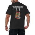 Reading Book Teacher 67 Six Seven Meme Men's Back Print T-Shirt