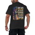 Reading Bookish Dragon Fantasy Men's Back Print T-Shirt