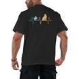 Reading Cat Heartbeat Book & Cat Lover Men's Back Print T-Shirt