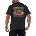 Reading Colors Our World Books Lover Men's Back Print T-Shirt