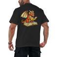 Reading Dragon Book Lover Bookworm Reader Men's Back Print T-Shirt Reading Dragon Book Lover Bookworm Reader Men's Back Print T-Shirt