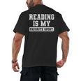 Reading Is My Favorite Sport Book Lover Reader Men's Back Print T-Shirt