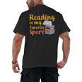 Reading Is My Favorite Sport Book Lovers Men's Back Print T-Shirt Reading Is My Favorite Sport Book Lovers Men's Back Print T-Shirt