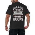 Reading Just A Girl Who Loves Books Men's Back Print T-Shirt
