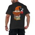 Reading Lover Book Graphic Gnome Men's Back Print T-Shirt Reading Lover Book Graphic Gnome Men's Back Print T-Shirt