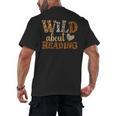 Reading Lover Wild About Reading Reading Books And Bookworm Men's Back Print T-Shirt