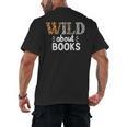 Reading Lover Wild About Books Reading Books And Bookworm Men's Back Print T-Shirt Reading Lover Wild About Books Reading Books And Bookworm Men's Back Print T-Shirt
