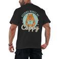 Reading Makes Me Cappy Bookworm Capybara Book Reading Men's Back Print T-Shirt
