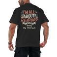 Reading And Motorcycle Life For Bikers Who Love Books Men's Back Print T-Shirt