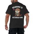 Reading Is Otterly Fun Otter Bookworm Book Lover Librarian Men's Back Print T-Shirt