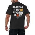Reading Is My Tee Favorite Sport Basketball World Book Day Men's Back Print T-Shirt