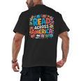 Reads Across Tee America Books Reader Reading Teacher Men's Back Print T-Shirt