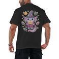 ReadsALOTL Cute Axolotl Book Lover Men's Back Print T-Shirt ReadsALOTL Cute Axolotl Book Lover Men's Back Print T-Shirt