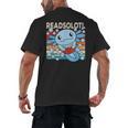 Readsolotl Blue Kawaii Axolotl Book Lover Reading Retro Men's Back Print T-Shirt Readsolotl Blue Kawaii Axolotl Book Lover Reading Retro Men's Back Print T-Shirt