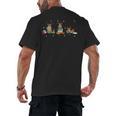 Reindeer Reading Books Christmas Library Classroom Men's Back Print T-Shirt Reindeer Reading Books Christmas Library Classroom Men's Back Print T-Shirt