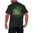 Retro Book Lucky Reading Teacher St Patrick's Day -Adults Small Cotton Blend Polyester Blend Short Sleeve Men's Back Print T-Shirt