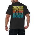 Retro Never Underestimate The Power Of a Boy With a Book Men's Back Print T-Shirt