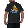 Rubber Duck Reading Book Swim Rubber Duckling Rubber Duckie Men's Back Print T-Shirt Rubber Duck Reading Book Swim Rubber Duckling Rubber Duckie Men's Back Print T-Shirt