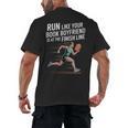 Run Like Your Book Boyfriend Is Waiting Runner Reader Men's Back Print T-Shirt Run Like Your Book Boyfriend Is Waiting Runner Reader Men's Back Print T-Shirt