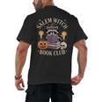 Salem Witch Book Club Bookish Halloween Raccoon Witchcraft Men's Back Print T-Shirt