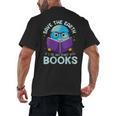 Save Earth It´s Only Planet With Books Reader Earth Day Men's Back Print T-Shirt