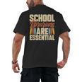 School Librarians Are Essential Library Book Lover Librarian Men's Back Print T-Shirt School Librarians Are Essential Library Book Lover Librarian Men's Back Print T-Shirt