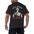 Silly Goose With Books Teacher Club School Educator Men's Back Print T-Shirt Silly Goose With Books Teacher Club School Educator Men's Back Print T-Shirt