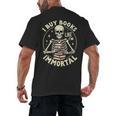 Skeleton I Buy Books Like I'm Immortal Halloween Men's Back Print T-Shirt Skeleton I Buy Books Like I'm Immortal Halloween Men's Back Print T-Shirt