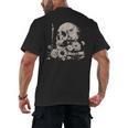Skull Books Flowers Goth Reader Grunge Dark Alt Aesthetic Men's Back Print T-Shirt Skull Books Flowers Goth Reader Grunge Dark Alt Aesthetic Men's Back Print T-Shirt