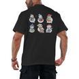 Snowman Reading Book Santa Christmas Bookish Teacher Men's Back Print T-Shirt