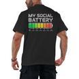 Social Battery Low Energy Antisocial Introvert Men's Back Print T-Shirt Social Battery Low Energy Antisocial Introvert Men's Back Print T-Shirt