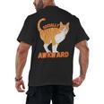 SOCIALLY AWKWARD FUNNY CAT ANTISOCIAL INTROVERT WEIRD Men's Back Print T-Shirt